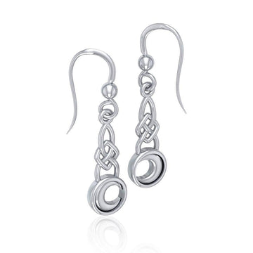 Celtic Knot Crescent Moon Earrings TE1125 - Jewelry